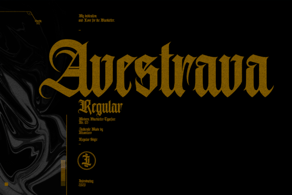 Avestrava: A Bold Blackletter Font for Editorial Design
