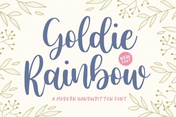 Goldie Rainbow: A Flowing Script Font for Digital Creativity