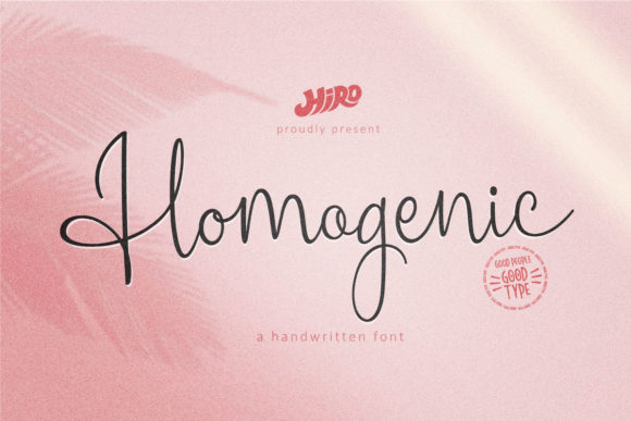 Homogenic: A Charming Script Font for Handmade Creations