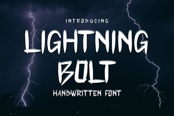 Lightning Bolt Font: A Unique Script Handwritten Choice
