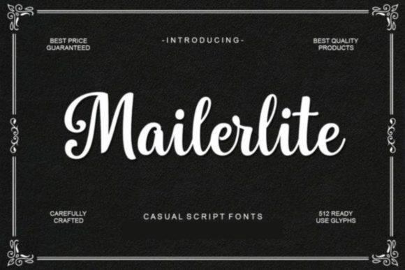 Mailerlite: A Sweet Script Font for Social Media and Brand Campaigns