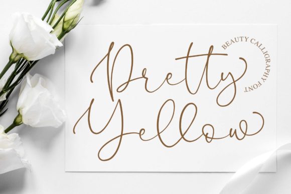 Pretty Yellow Script Font for Editorial Design