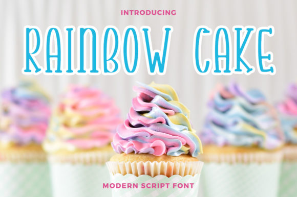 Rainbow Cake Font for Eye-Catching Design Projects