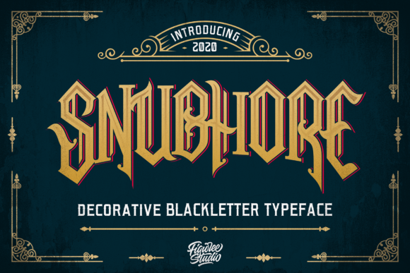 Snubhore: A Blackletter Font for Bold Branding and Creative Campaigns